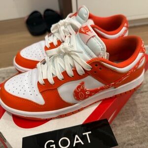 Nike Vibrant Orange and White Sneakers